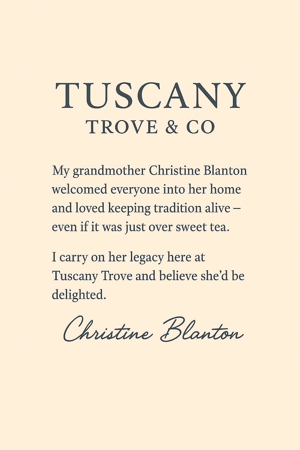 Christine Blanton Letter
